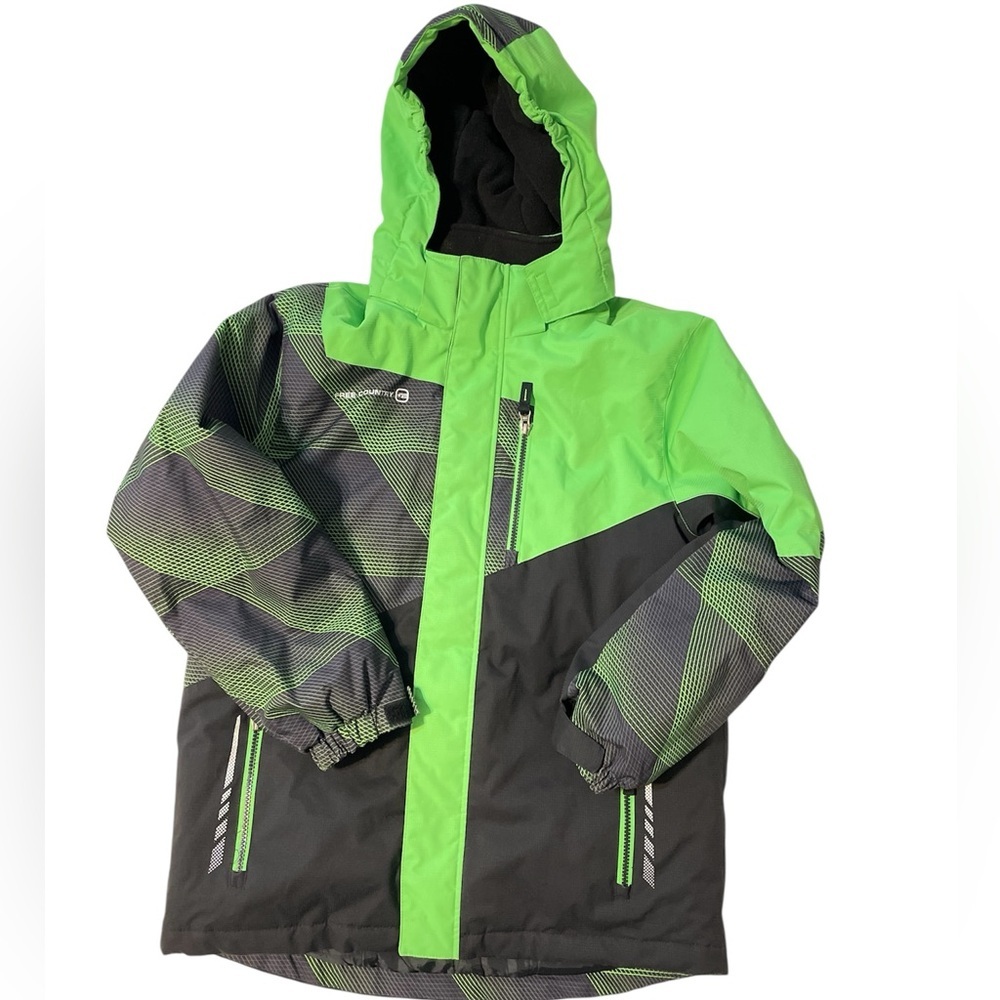 Free Country Boy's Boarder Raincoat Jacket Green Size Large (14-16)